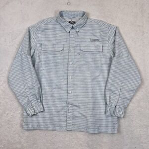Habit 40+ Solar Factor Long Sleeve Button Up‎ Men's XL Check Fishing Shirt